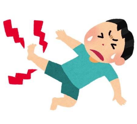 こむら返りに遭った男性