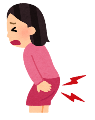 お尻が痛む女性