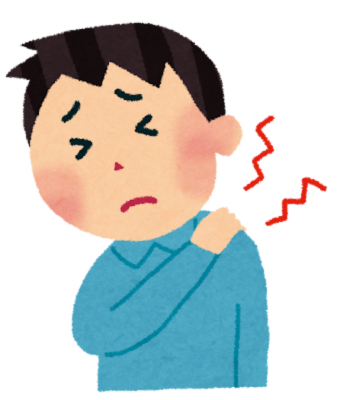 肩が痛む男性