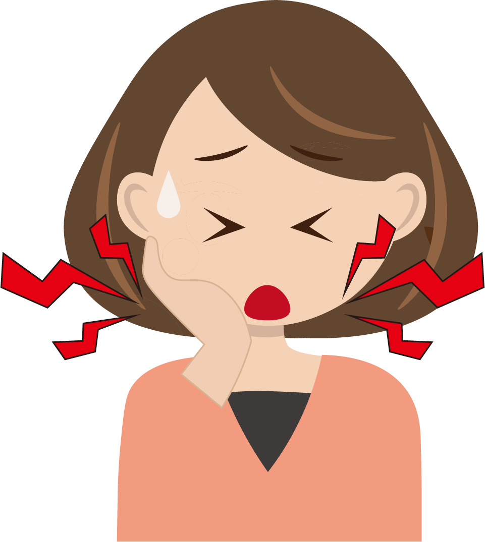 顎が痛む女性