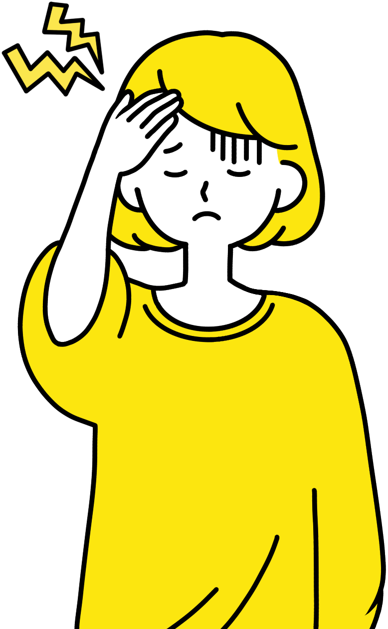 片頭痛に悩んでいる女性