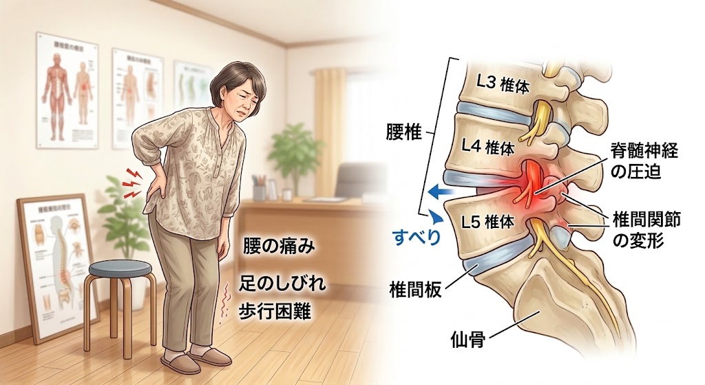 脊椎すべり症の女性